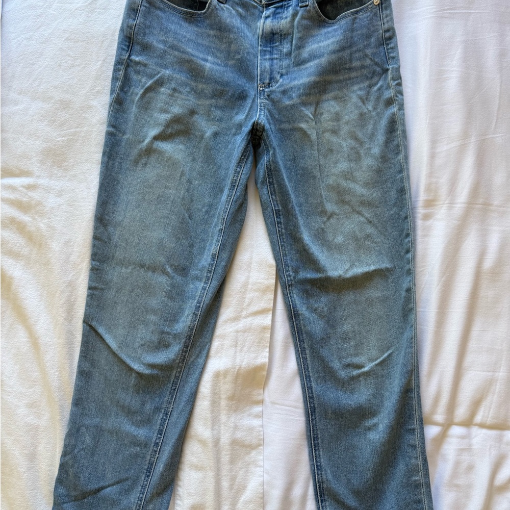 PAIGE Cropped Ankle Light Blue Denim Jeans